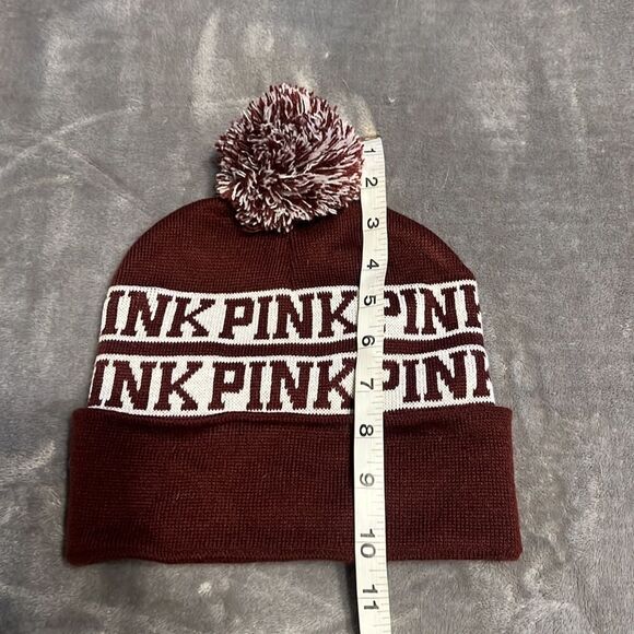 PINK Brand. Maroon beanie. - Picture 2 of 2